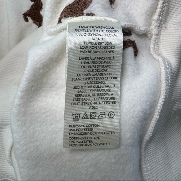 Maeve by Anthropologie Puff Sleeve Embroidered Horse Sweatshirt XS - Picture 9 of 10